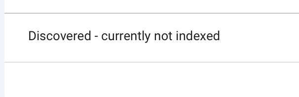 Google Search Console: Discovered - currently not indexed